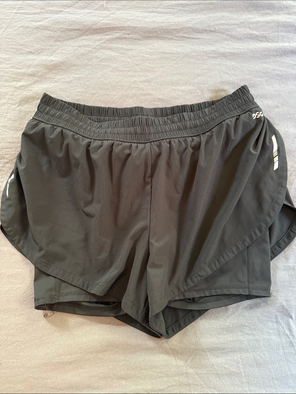 DSG Black Women's Athletic Running Shorts with Built-In Liner